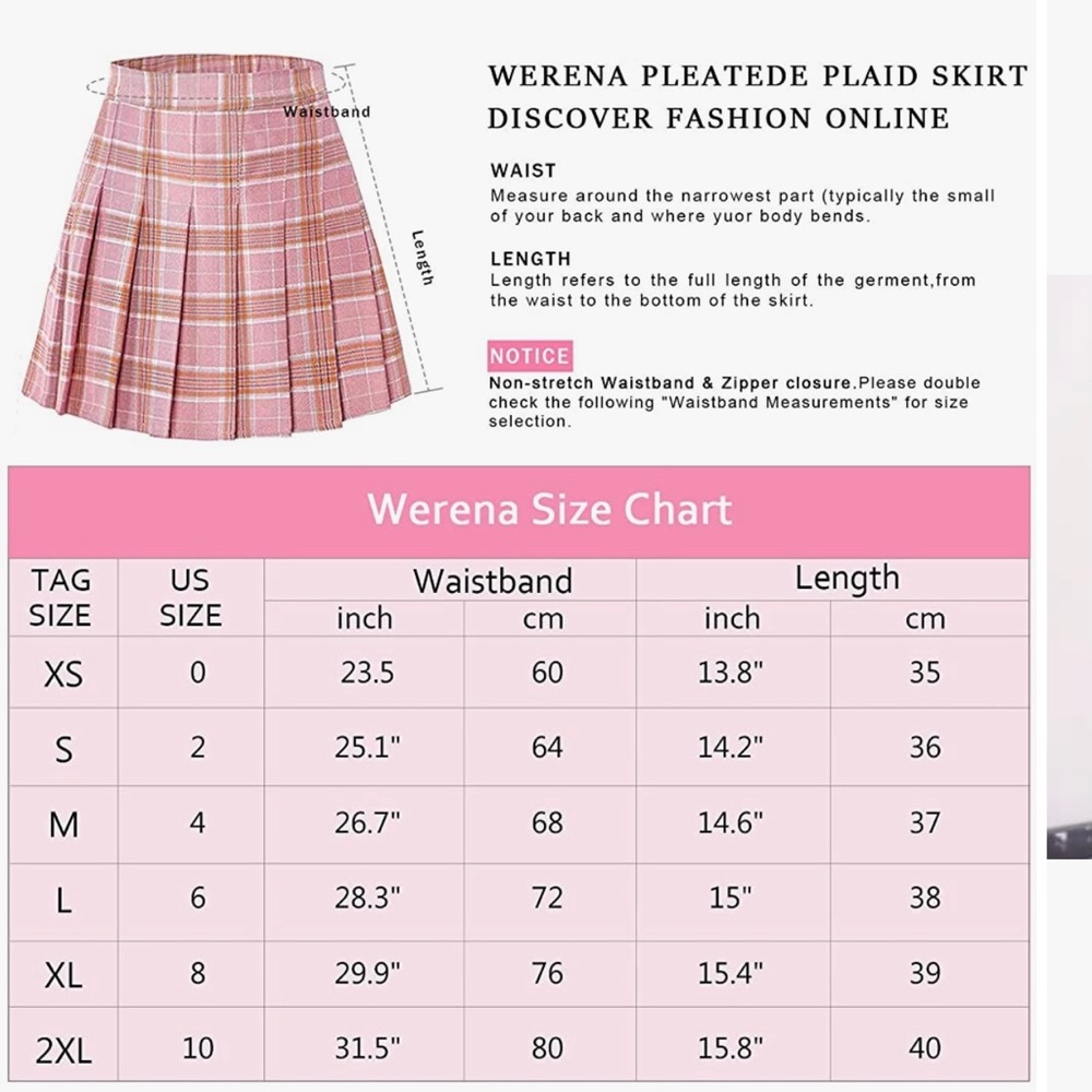 FREE SHIPPING!!! Werena plaid Skort - Picture 5 of 6
